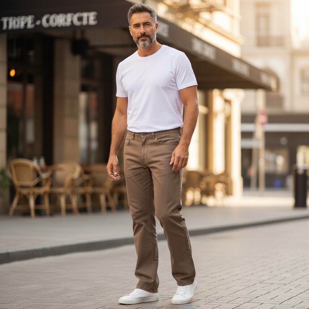 Blue Mountain Khaki Jeans Mens 36x32 Tan Straight Leg Casual Pants